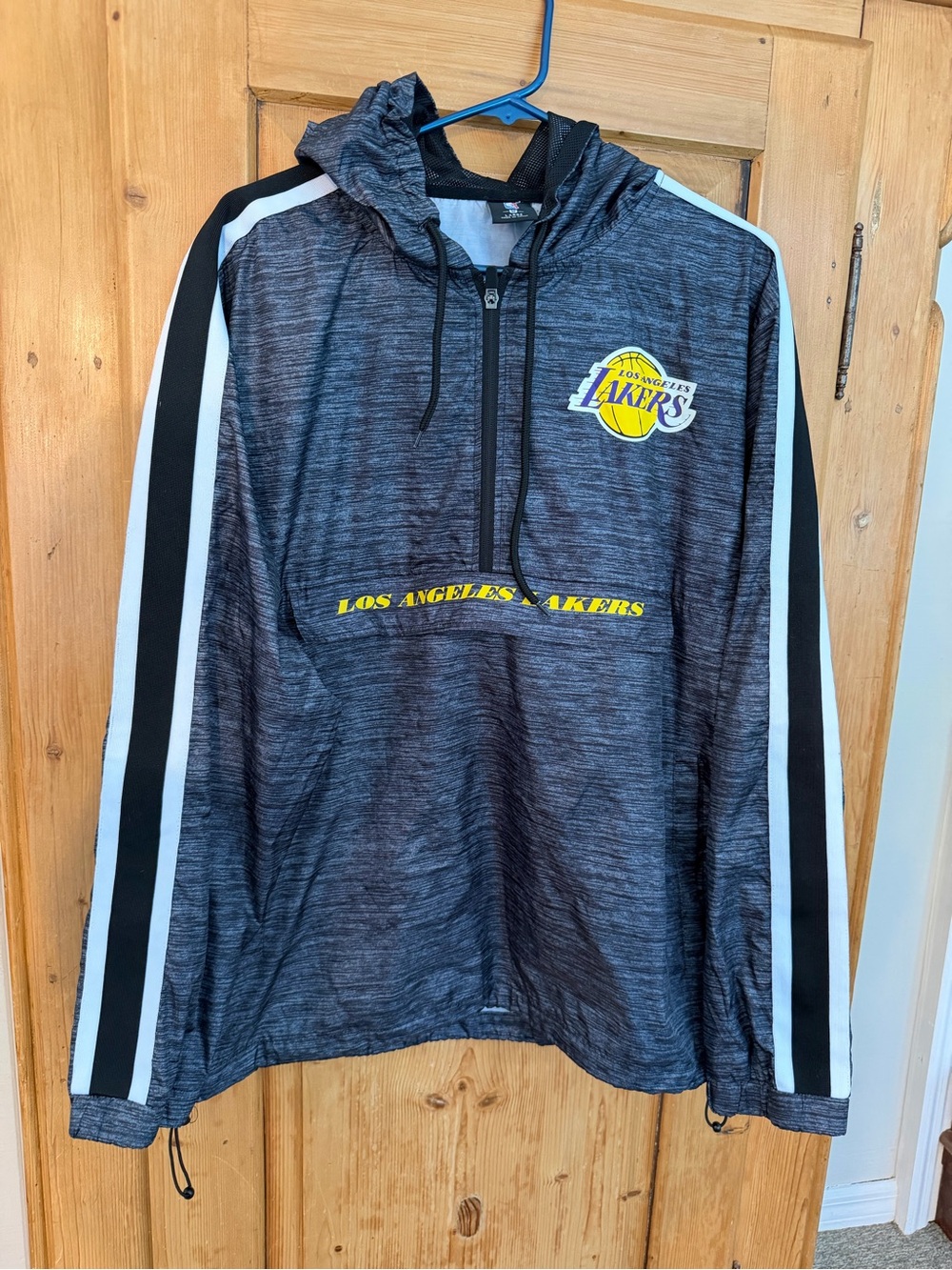 NBA Black Jacket with White and Blue Logo Tag
